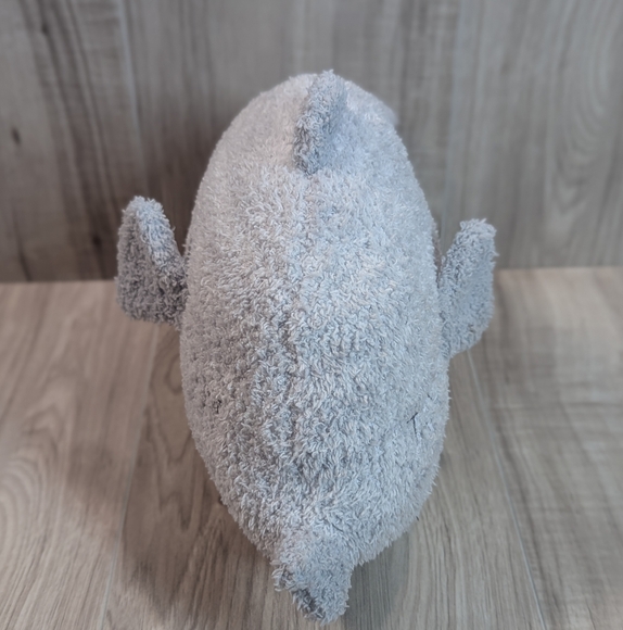 Barefoot Dreams CozyChic Buddie Fish Gray Plush Pillow Stuffed Animal - Picture 5 of 9